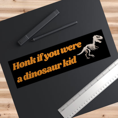 Dinosaur Kid Bumper Sticker, Funny Car Sticker, Cursed Meme Gift