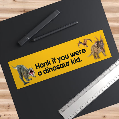 Dinosaur Kid Bumper Sticker, Funny Car Decal, Dino Gift