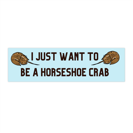 Funny Horseshoe Crab Bumper Sticker, Marine Biologist Gift