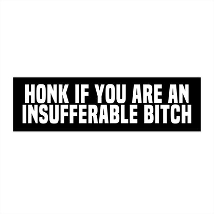 Insufferable Bitch Bumper Sticker, Cursed Meme Stickers for Car, Funny Car Sticker Decal for Bumper, Cute Car Decor