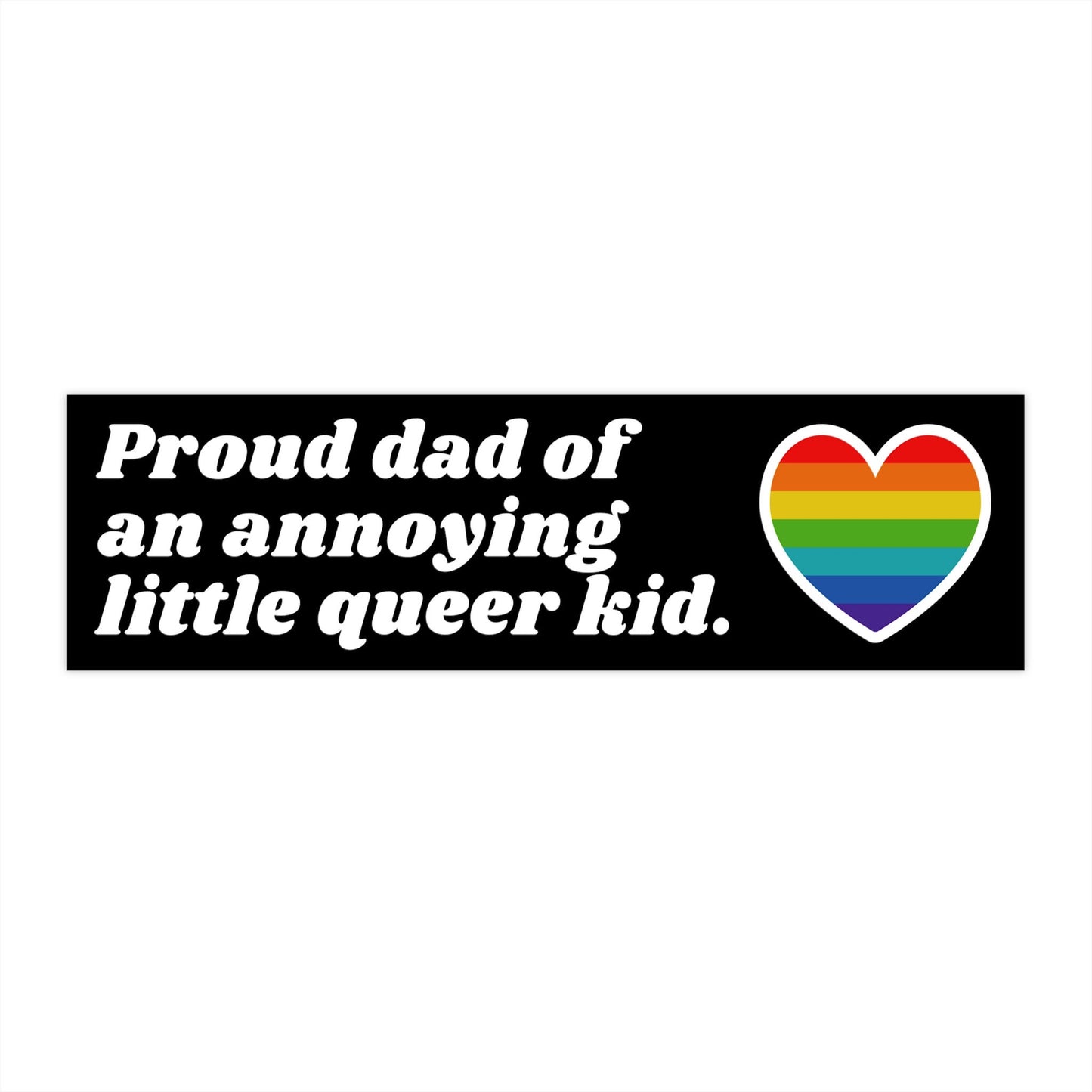 Proud Dad Bumper Sticker, Trans Rights, LGBTQ Car Decal