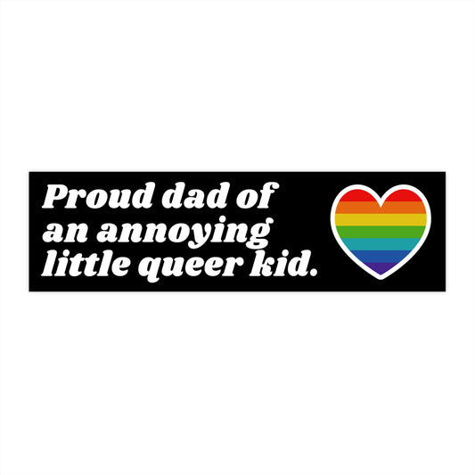 Proud Dad Bumper Sticker, Trans Rights, LGBTQ Car Decal