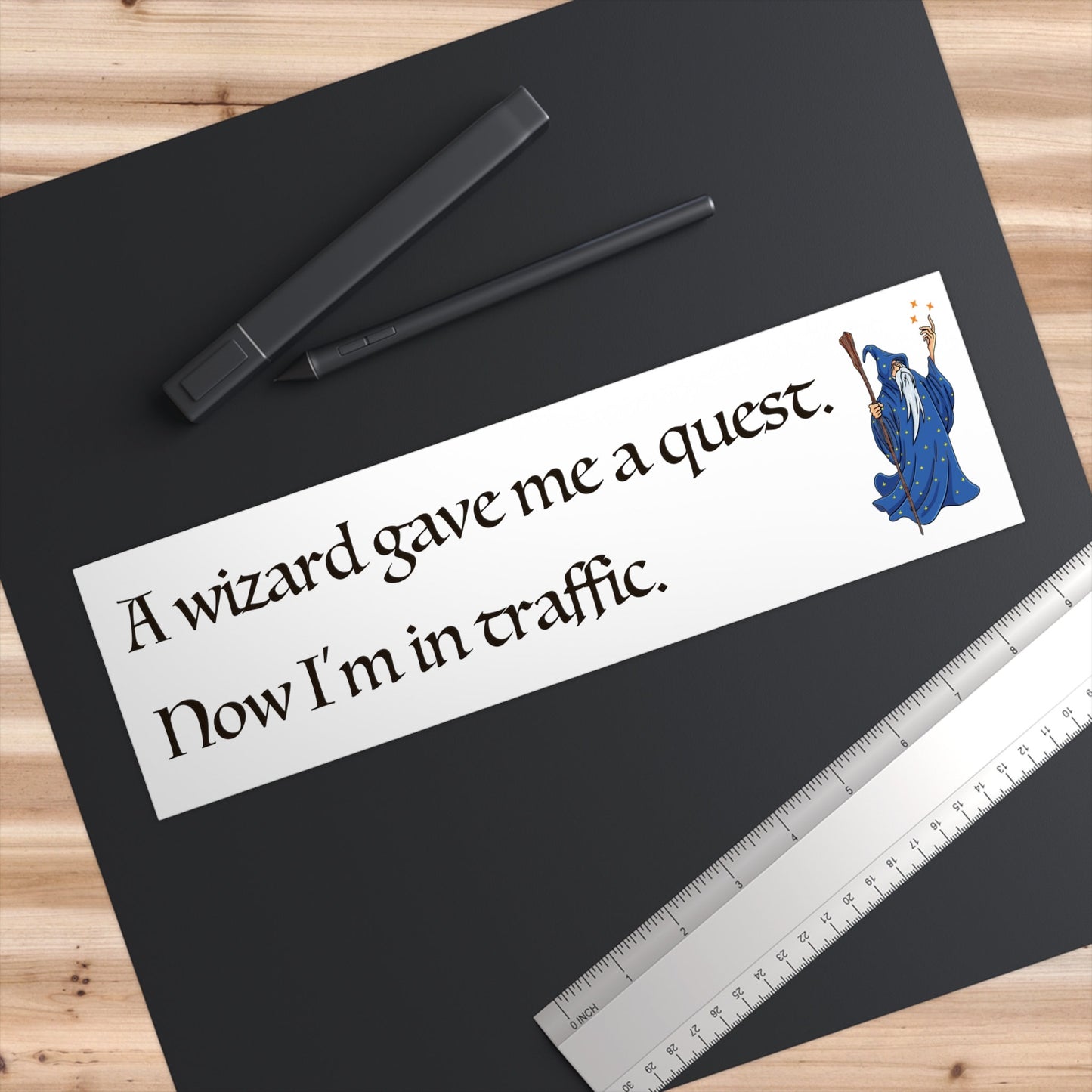 Wizard Bumper Sticker Funny, Cute Car Sticker Decals, Cursed Bumper Stickers for Car, Weird Gifts for Friends