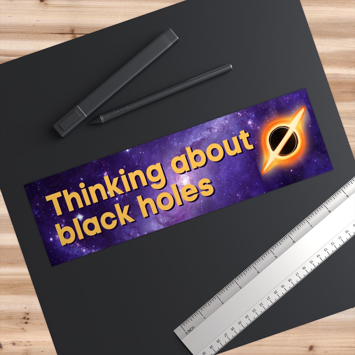 Funny Black Hole Bumper Sticker, Space Car Decal