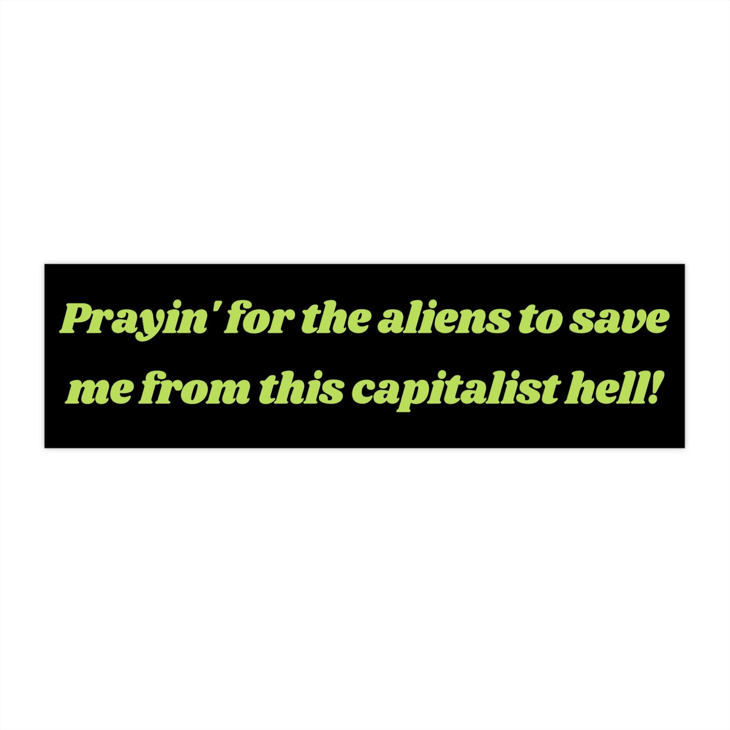 Capitalist Hell Bumper Sticker, Funny Car Decal
