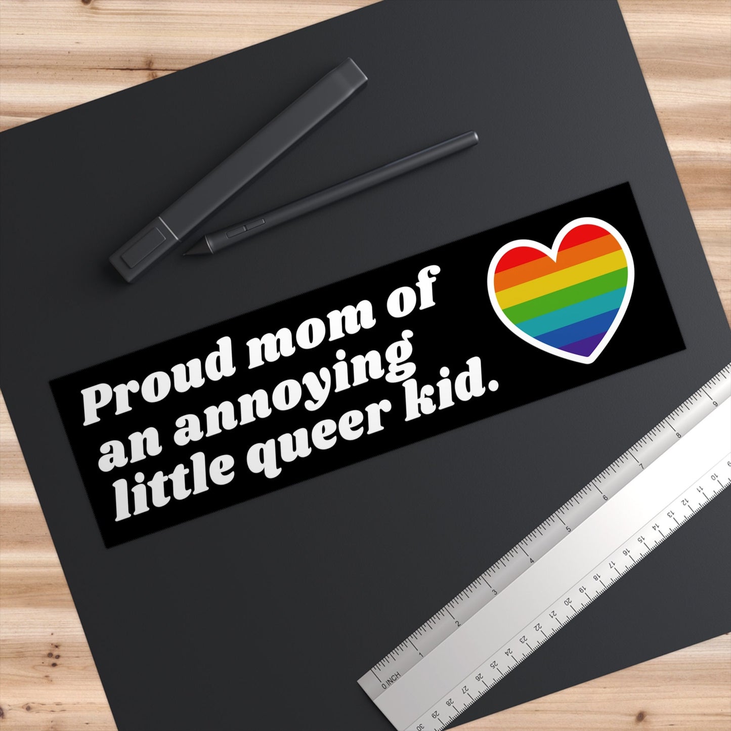 Proud Mom Bumper Sticker, Trans Rights, LGBTQ Mom, Waterproof Vinyl