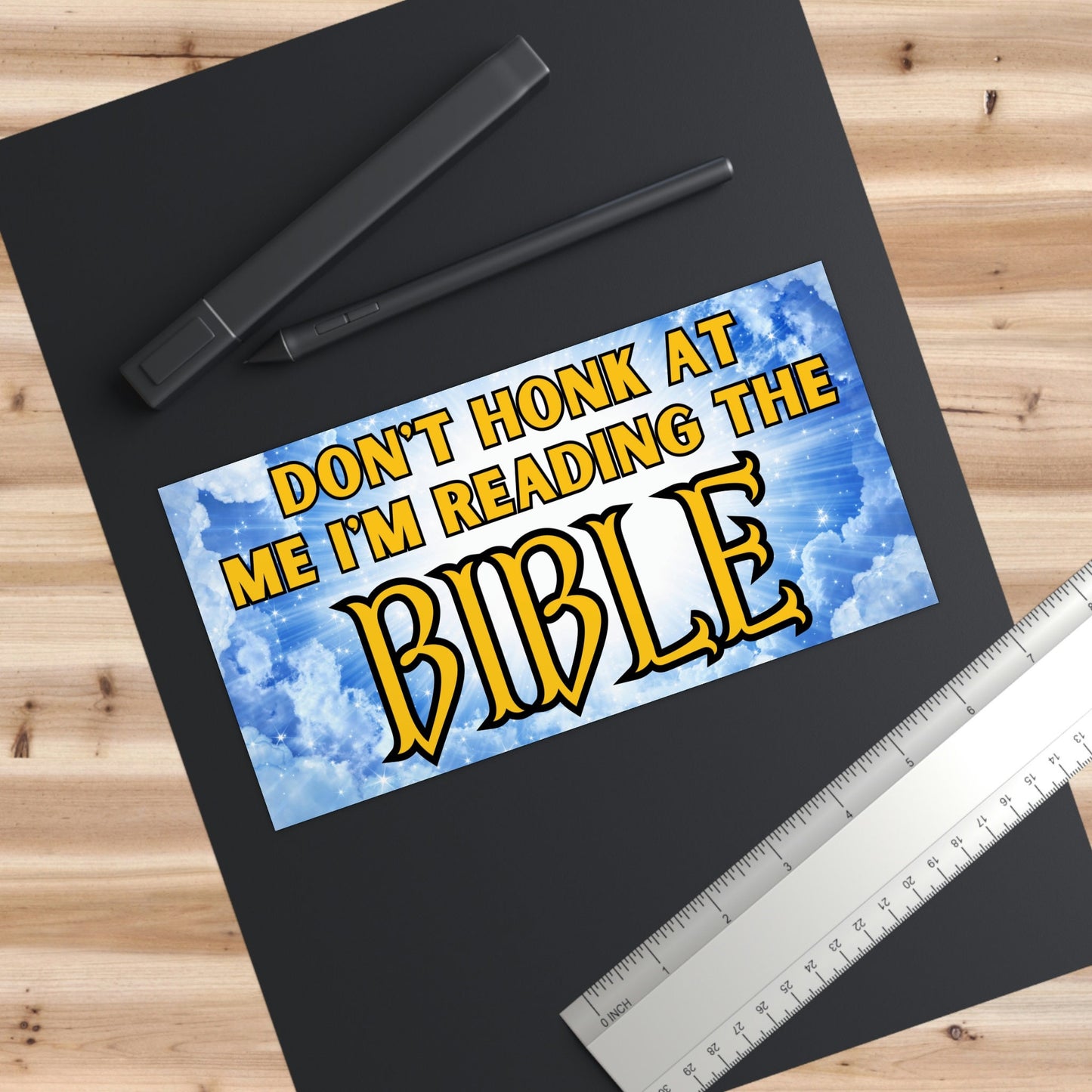 Don't Honk I'm Reading the Bible Bumper Sticker, Funny Religious Gift