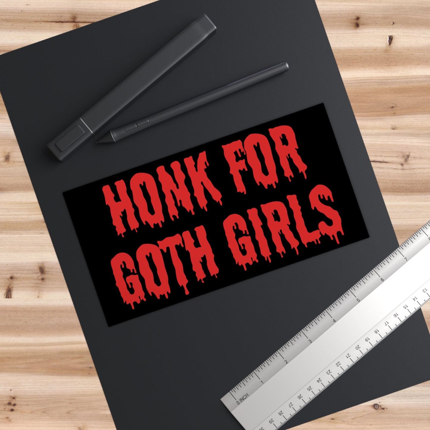 Honk for Goth Girls Bumper Sticker, Spooky Decal