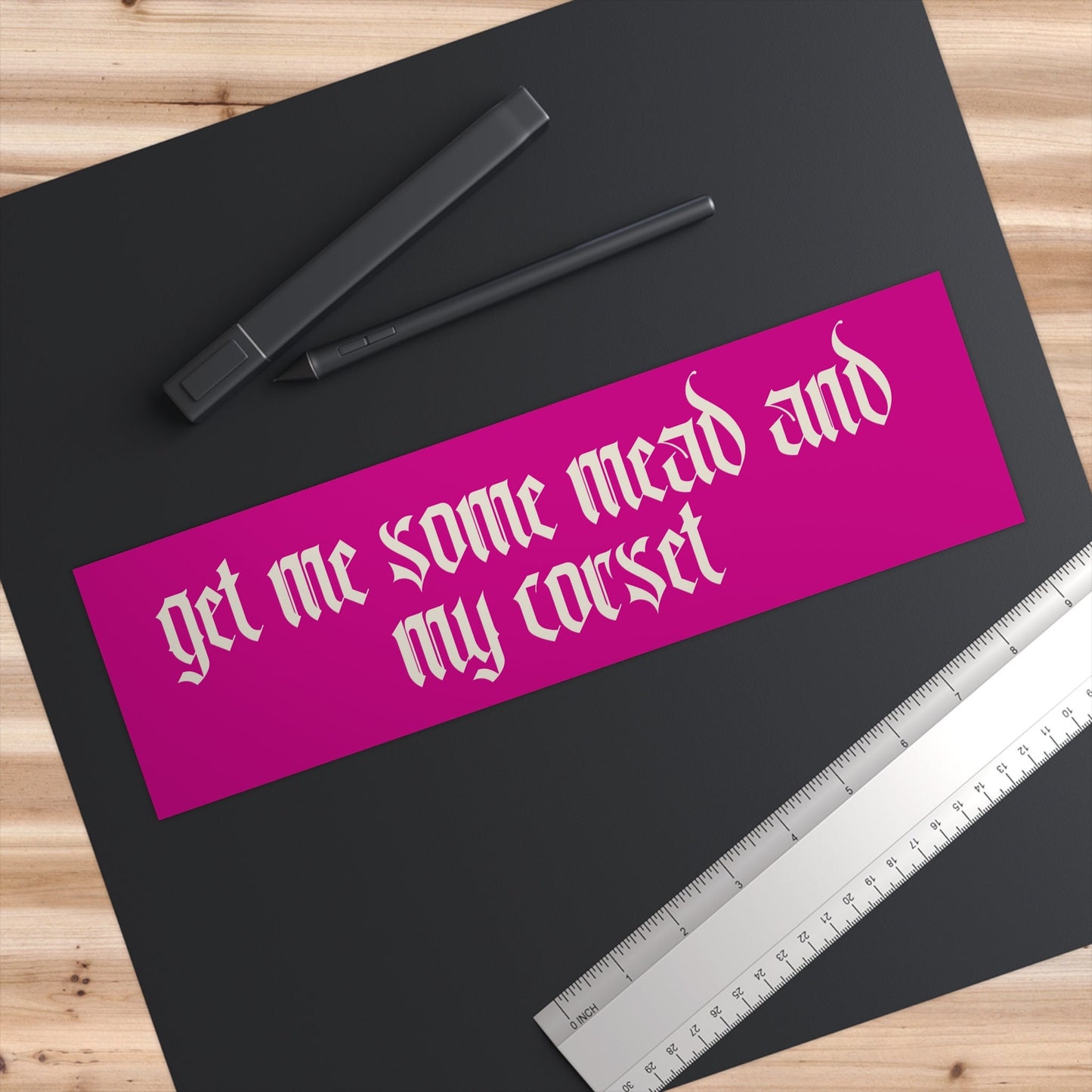 Get Mead and Corset Bumper Sticker, Ren Faire, Waterproof Vinyl