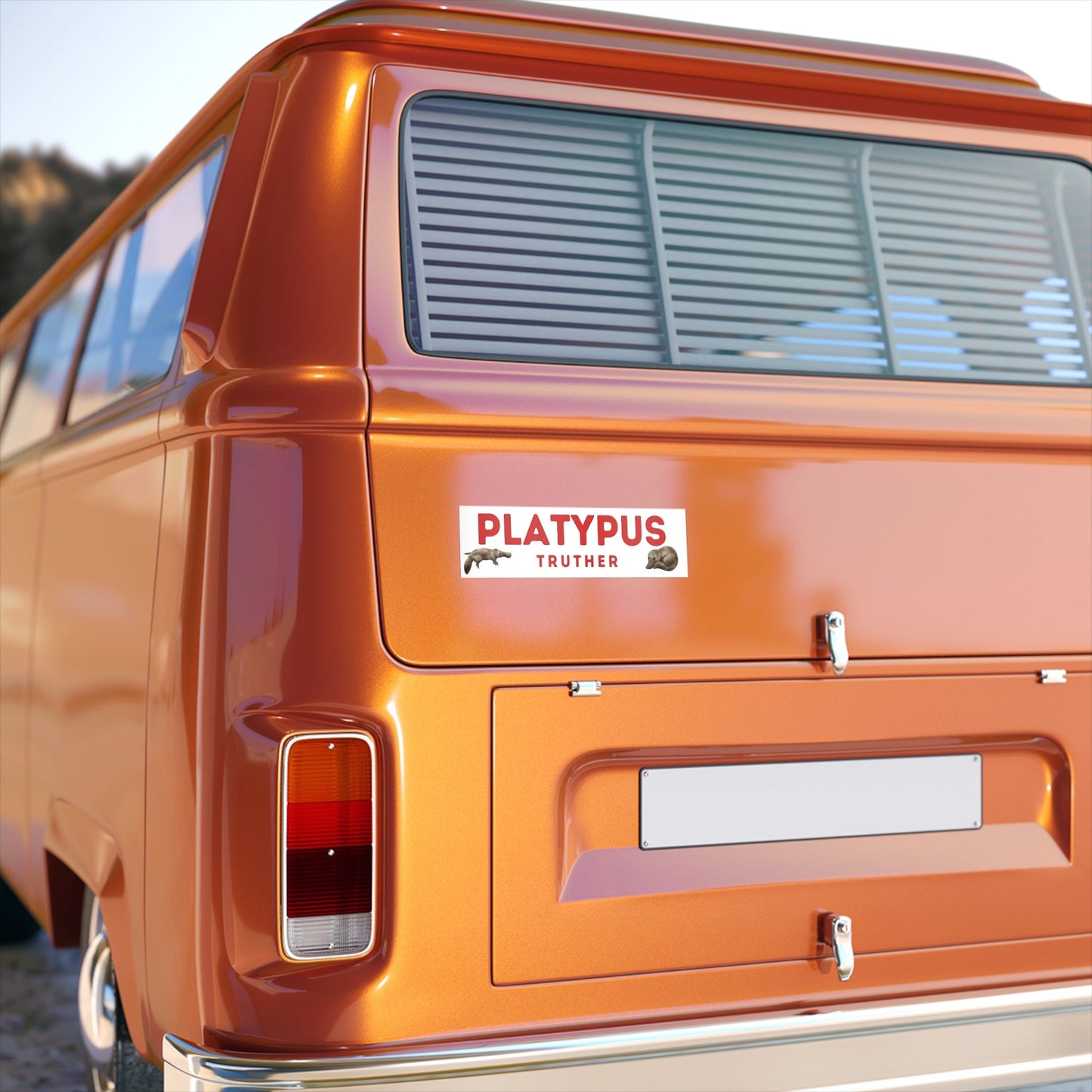 Platypus Truther Bumper Sticker, Funny Cryptid Conspiracy Decal