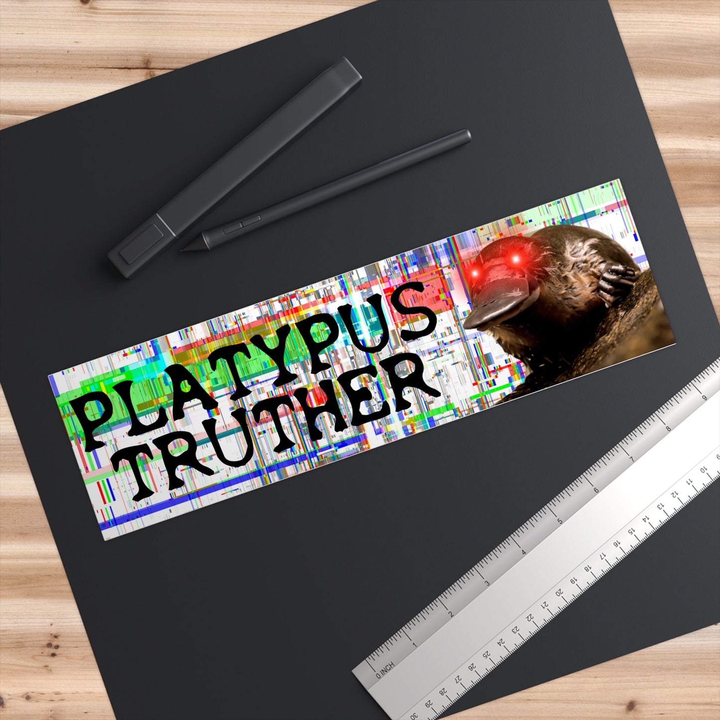 Platypus Truther Bumper Sticker, Dark Humor Car Decal