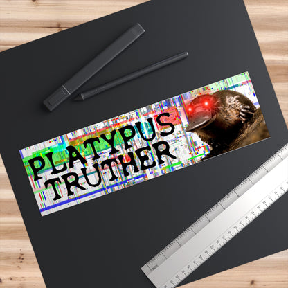 Platypus Truther Bumper Sticker, Dark Humor Car Decal