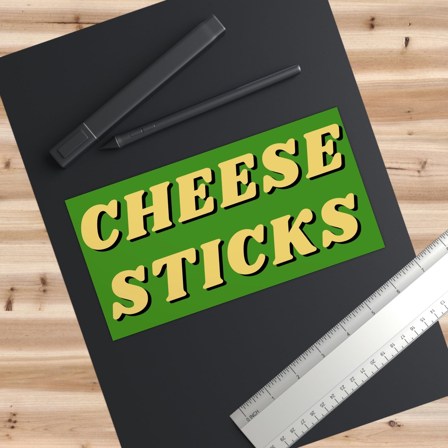 Cheese Sticks Bumper Sticker, Funny Car Decal, Waterproof Vinyl