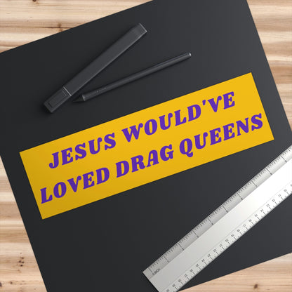 Drag Queen Jesus Bumper Sticker, Funny Religious Car Decal
