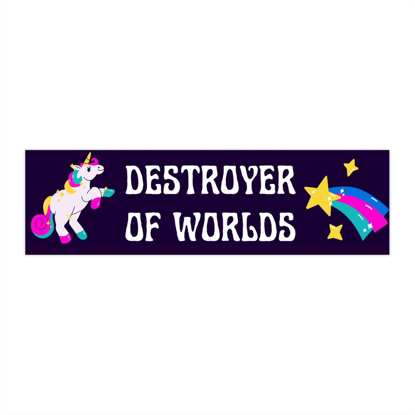 Destroyer of Worlds Bumper Sticker | Waterproof Vinyl, Cursed Meme