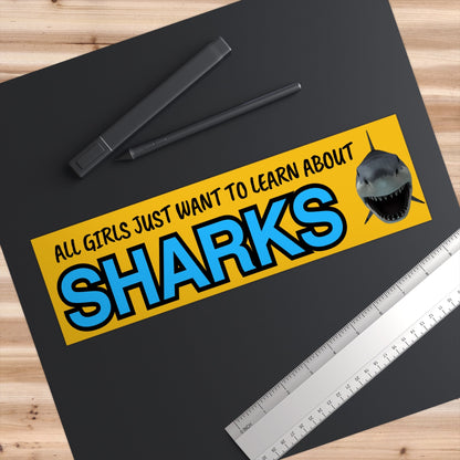 Shark Bumper Sticker, Funny Car Decal, Science Gift