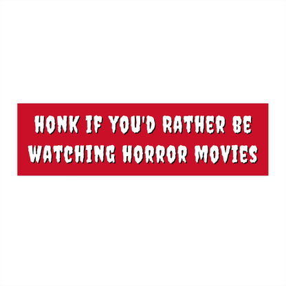 Horror Movie Bumper Sticker, Waterproof Vinyl, Retro Goth Gift