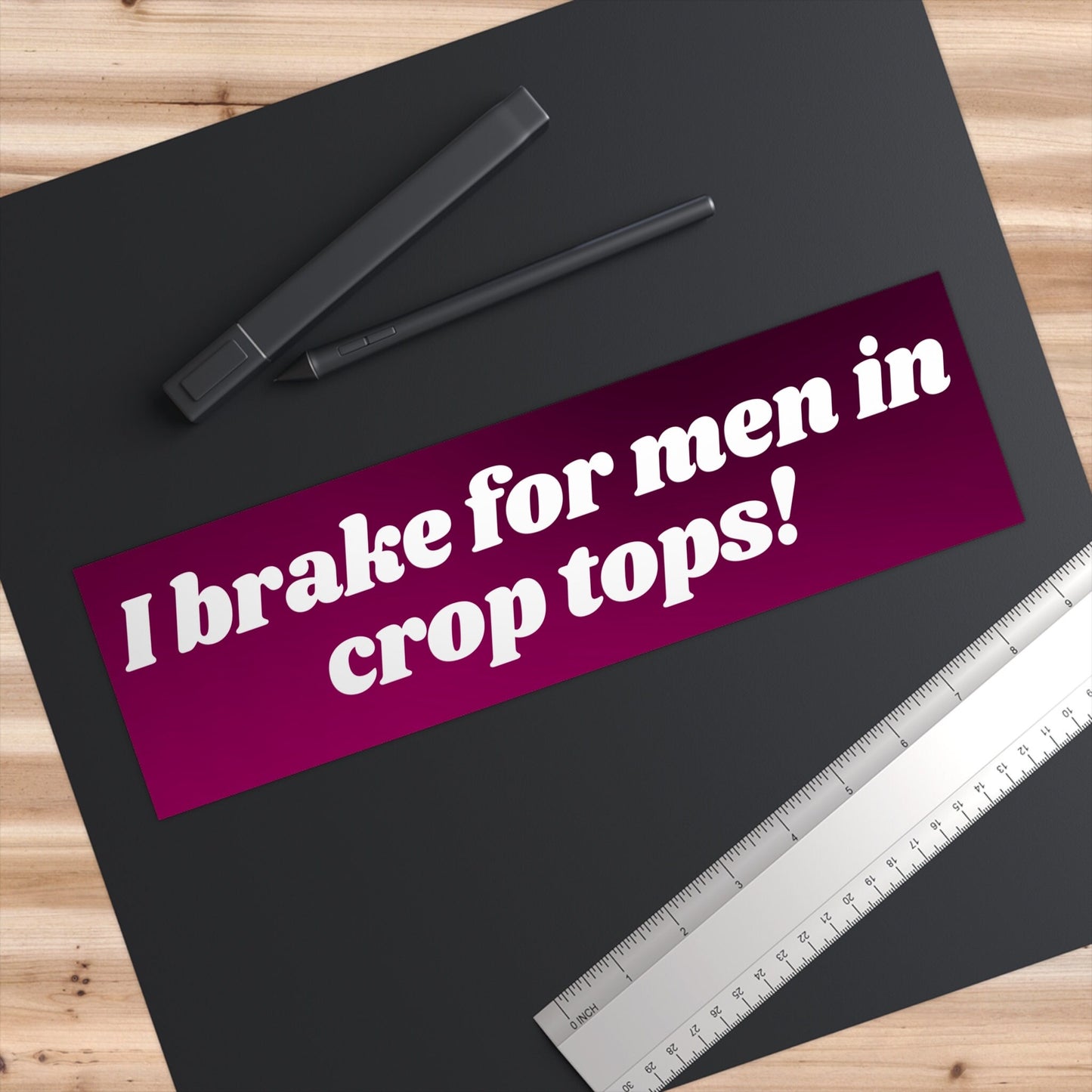 Men in Crop Tops Bumper Sticker, Funny Car Decal