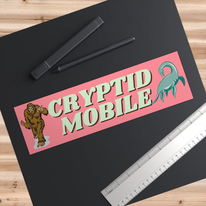 Funny Cryptid Bumper Sticker, Bigfoot & Loch Ness Monster Car Decal