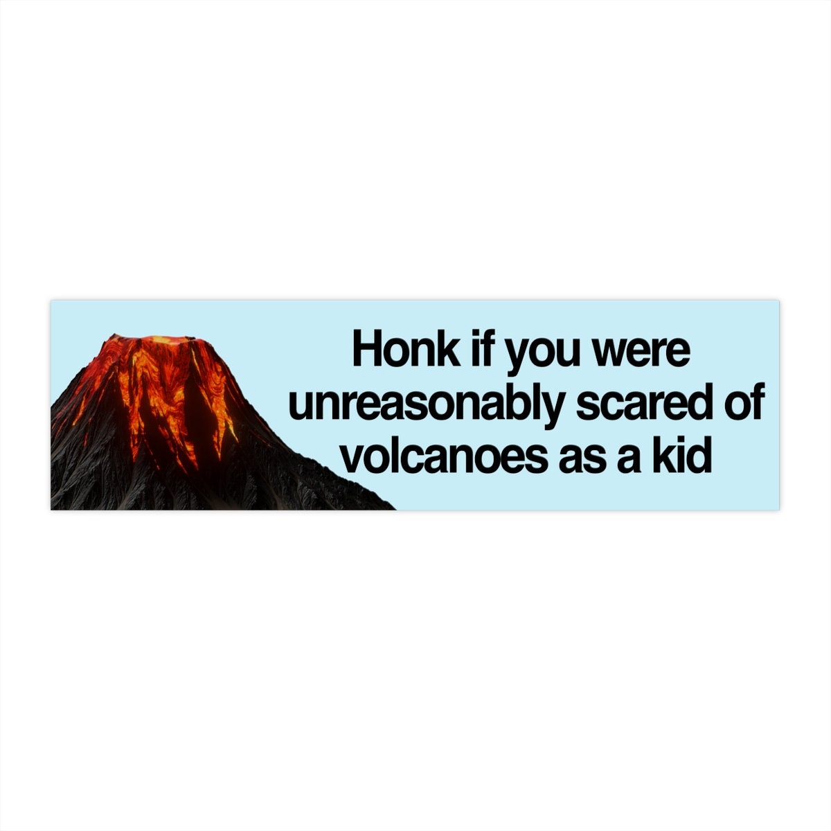 Volcano Meme Bumper Sticker, Gen Z Car Decal, Nerdy Gift