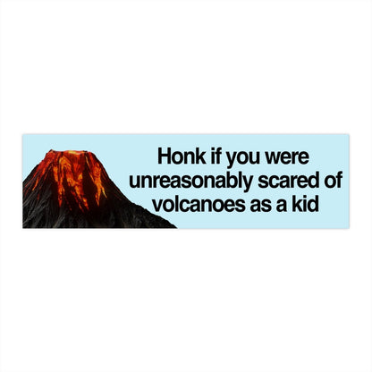 Volcano Meme Bumper Sticker, Gen Z Car Decal, Nerdy Gift