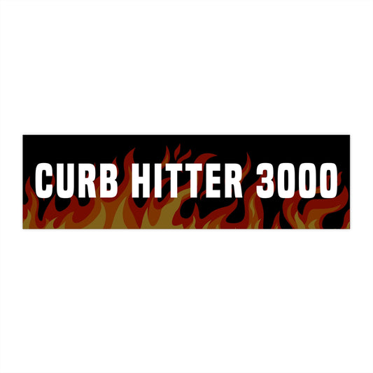 Curb Hitter 3000 Bumper Sticker, Funny Car Decal, Gen Z Meme