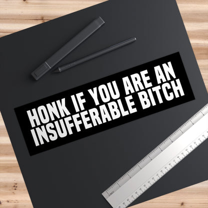 Insufferable Bitch Bumper Sticker, Cursed Meme Stickers for Car, Funny Car Sticker Decal for Bumper, Cute Car Decor