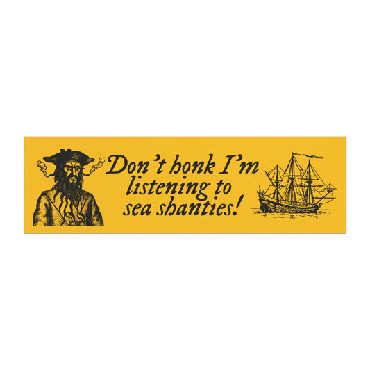 Sea Shanty Car Magnet - Funny Magnetic Bumper Sticker