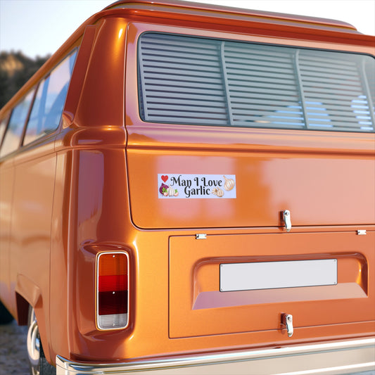 Man I Love Garlic Bumper Sticker, Waterproof Vinyl