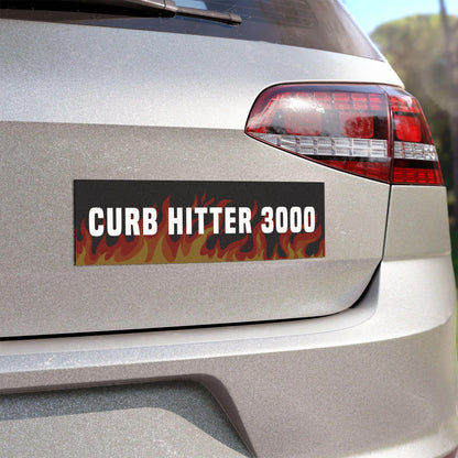Curb Hitter Car Magnet, Funny Gifts for Friends, Cursed Bumper Sticker Weird