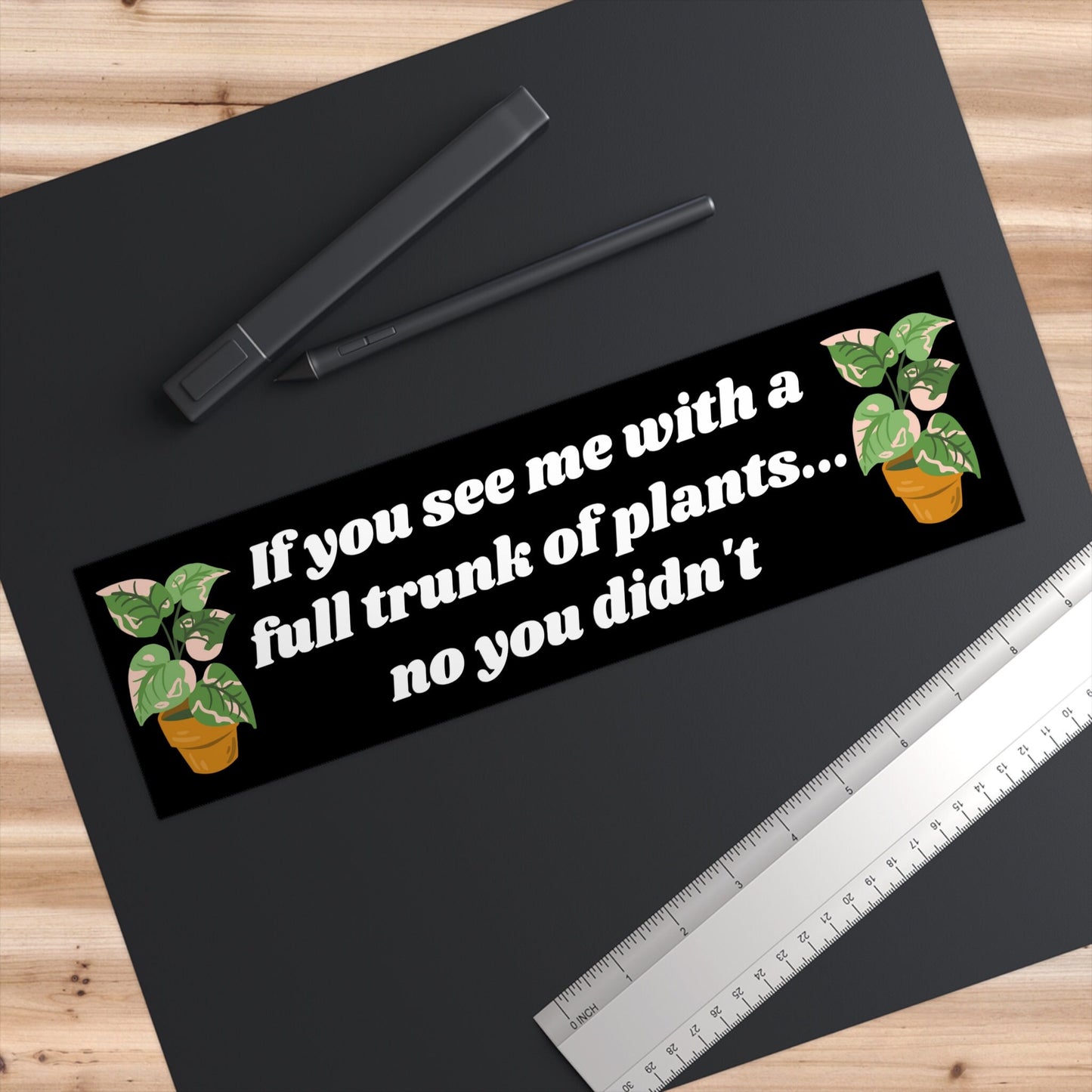 Funny Plant Mom Bumper Sticker, Waterproof Vinyl Car Decor