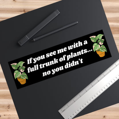 Funny Plant Mom Bumper Sticker, Waterproof Vinyl Car Decor