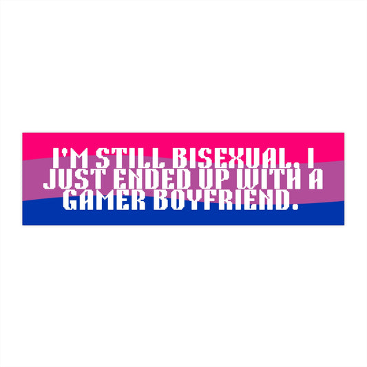 Funny Bi Pride Bumper Sticker | Bi-Wife Energy Stickers | Cursed Meme Sticker