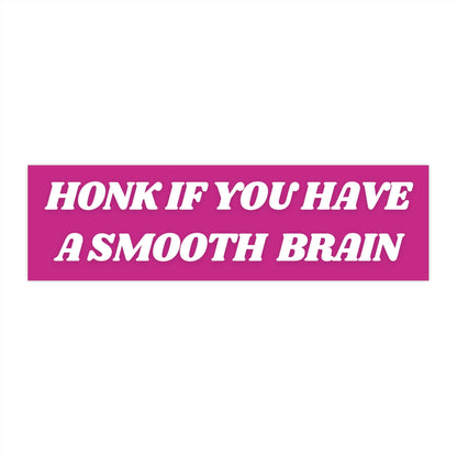 Smooth Brain Bumper Sticker, Funny Car Decal