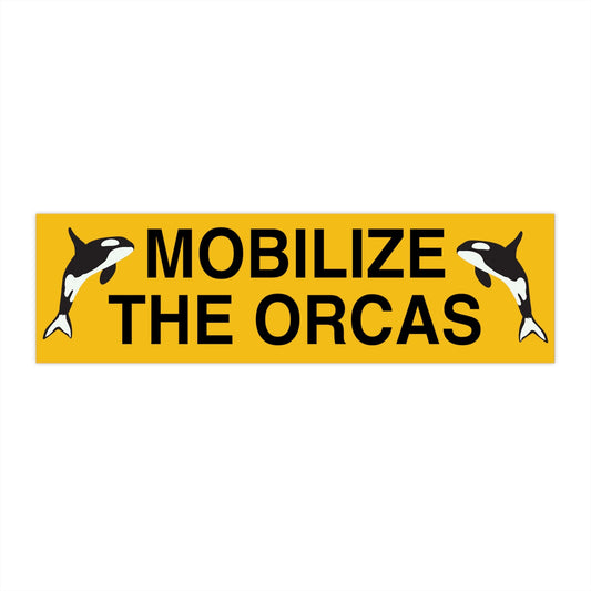 Funny Orca Whale Bumper Sticker, Cursed Meme Car Decal