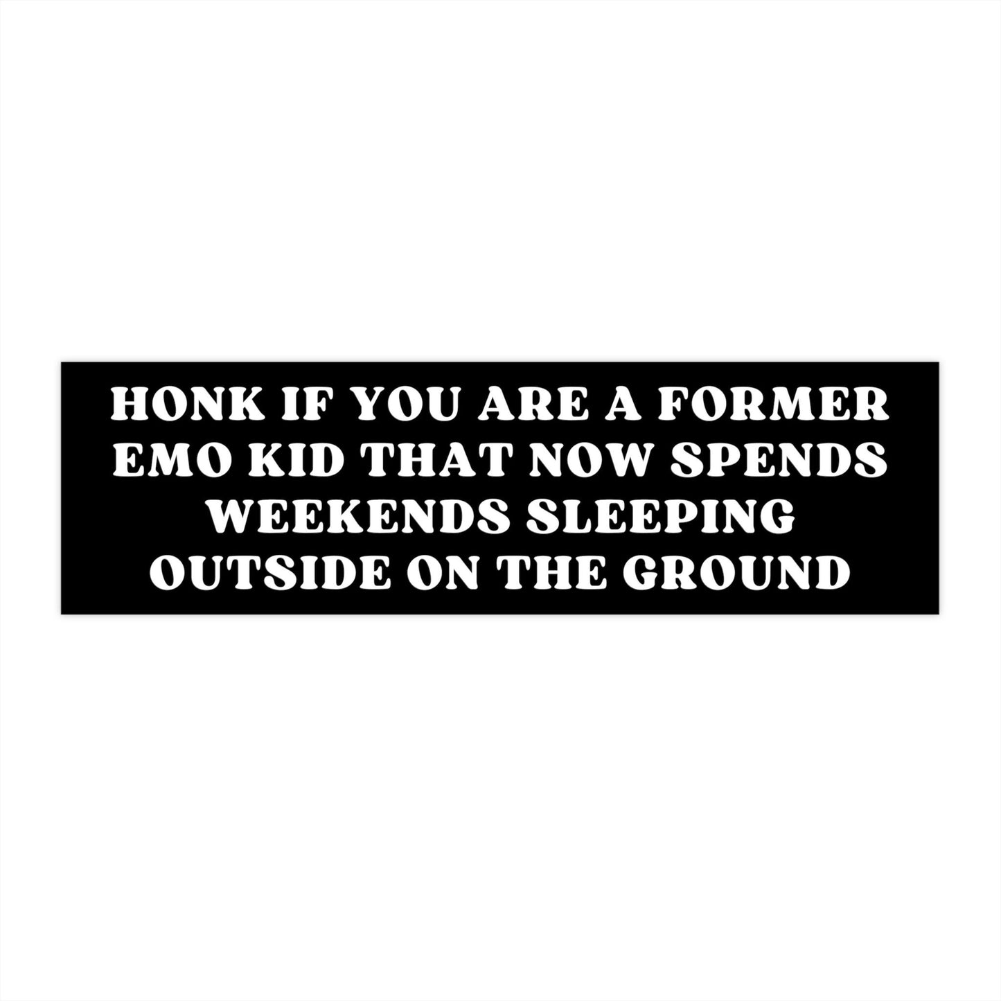 Funny Emo Bumper Sticker, Outdoorsy Granola Car Decal