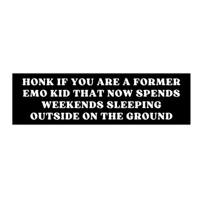 Funny Emo Bumper Sticker, Outdoorsy Granola Car Decal