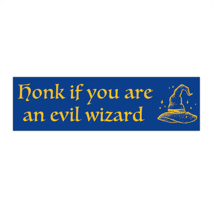 Evil Wizard Bumper Sticker, Funny Car Decal, Waterproof Vinyl