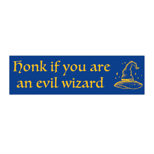 Evil Wizard Bumper Sticker, Funny Car Decal, Waterproof Vinyl