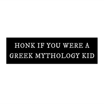 Greek Mythology Kid Bumper Sticker, Funny Car Decal