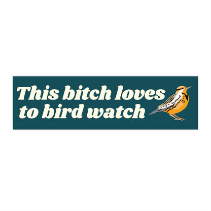 Funny Bird Watcher Vinyl Bumper Sticker, Outdoorsy Car Decal