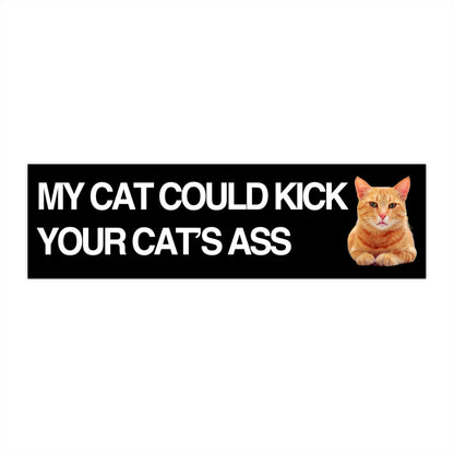 Funny Cat Bumper Sticker, Cat Mom Car Decal, Sarcastic Gift