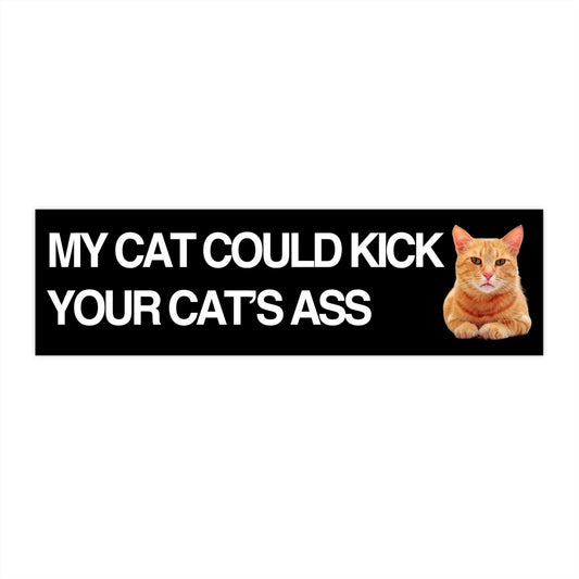 Funny Cat Bumper Sticker, Cat Mom Car Decal, Sarcastic Gift
