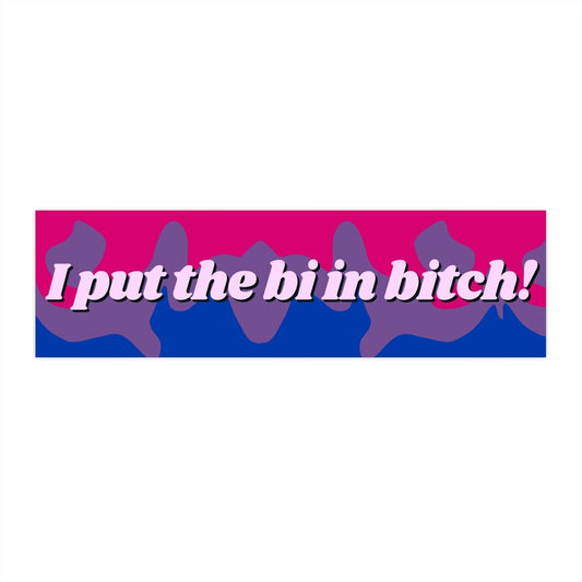 Bi Pride Flag Bumper Sticker, Funny Car Decal