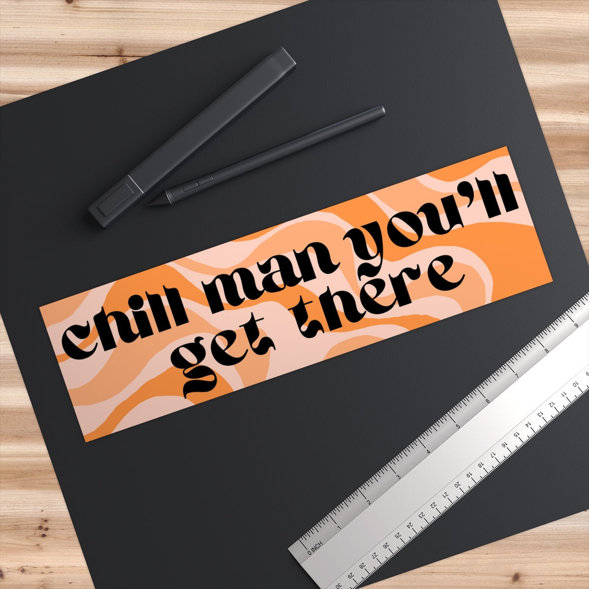 Chill Man Bumper Sticker, Funny Gen Z Meme, Waterproof Vinyl
