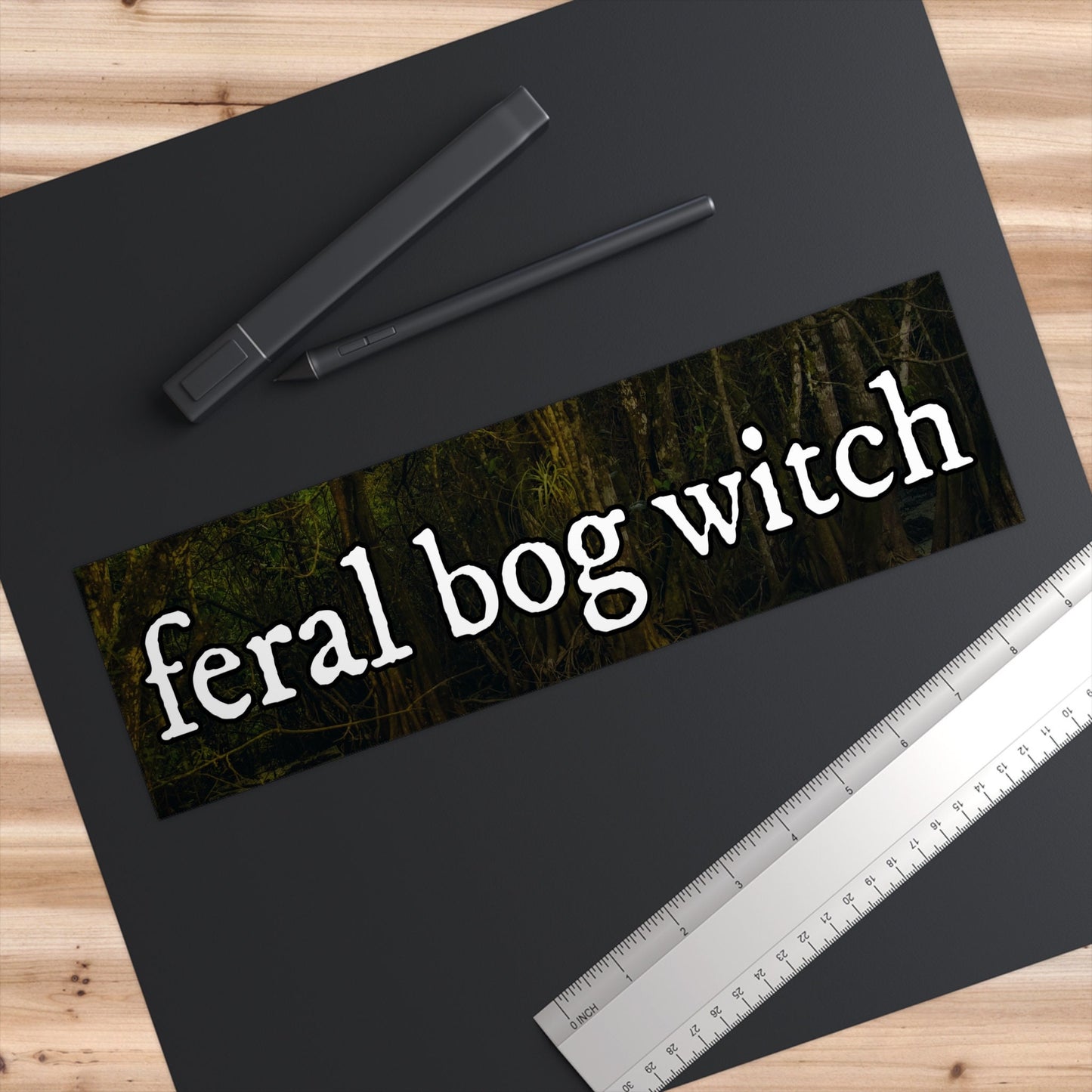 Feral Bog Witch Bumper Sticker, Witchy Stickers Funny, Cursed Stickers for Car