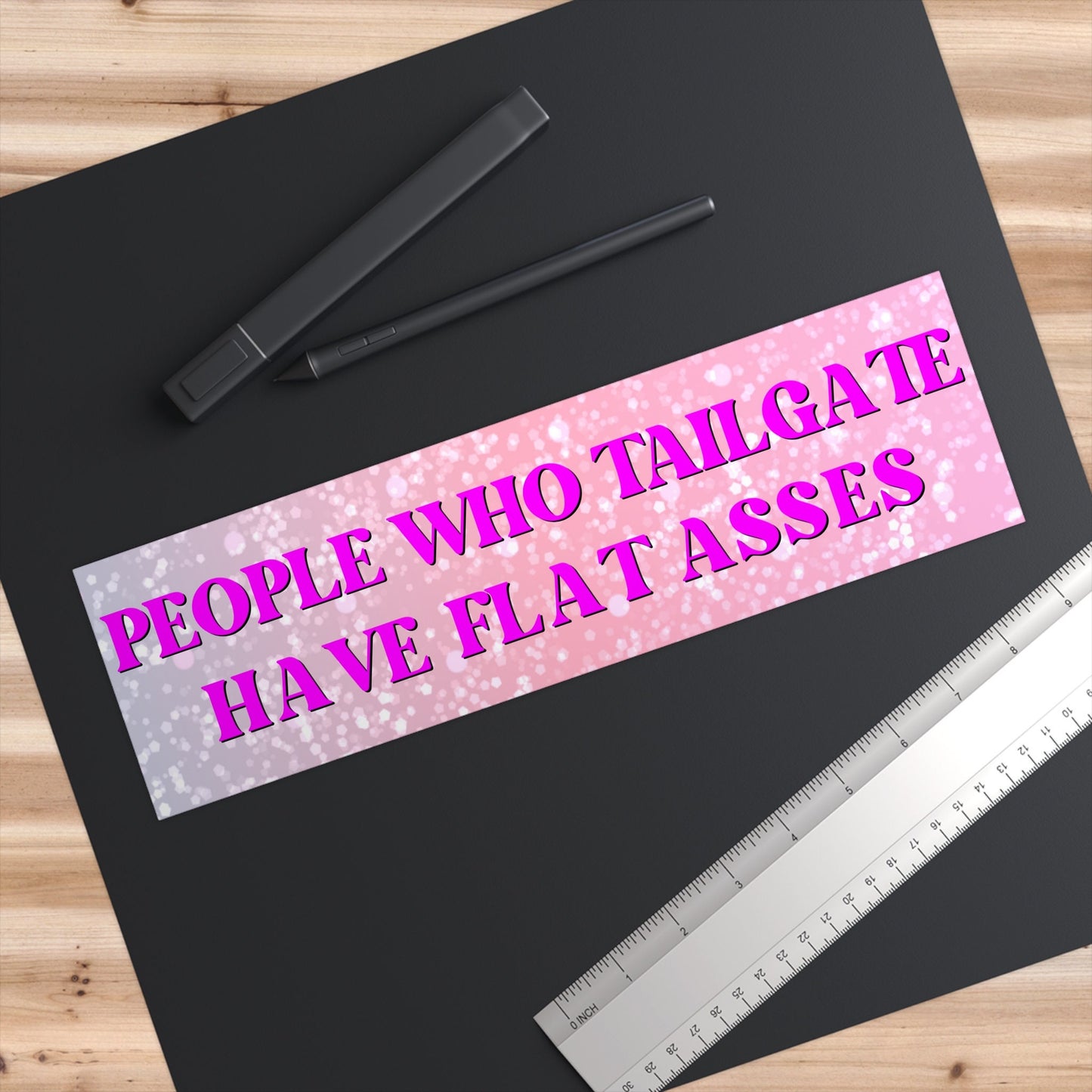 Tailgater Funny Bumper Sticker Gen Z, Tailgaters Have Flat Asses, Cursed Meme Car Sticker, Gifts for Friends, Girly Car Decal