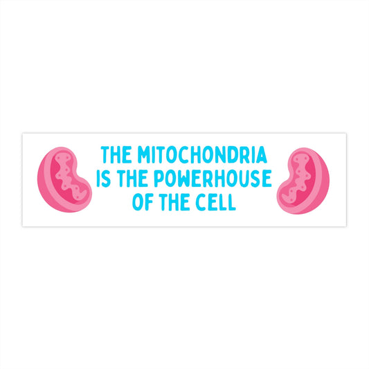 Mitochondria Bumper Sticker, Funny STEM Car Decal