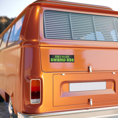 Funny 'Swamp Ass' Bumper Sticker, Waterproof Car Decal