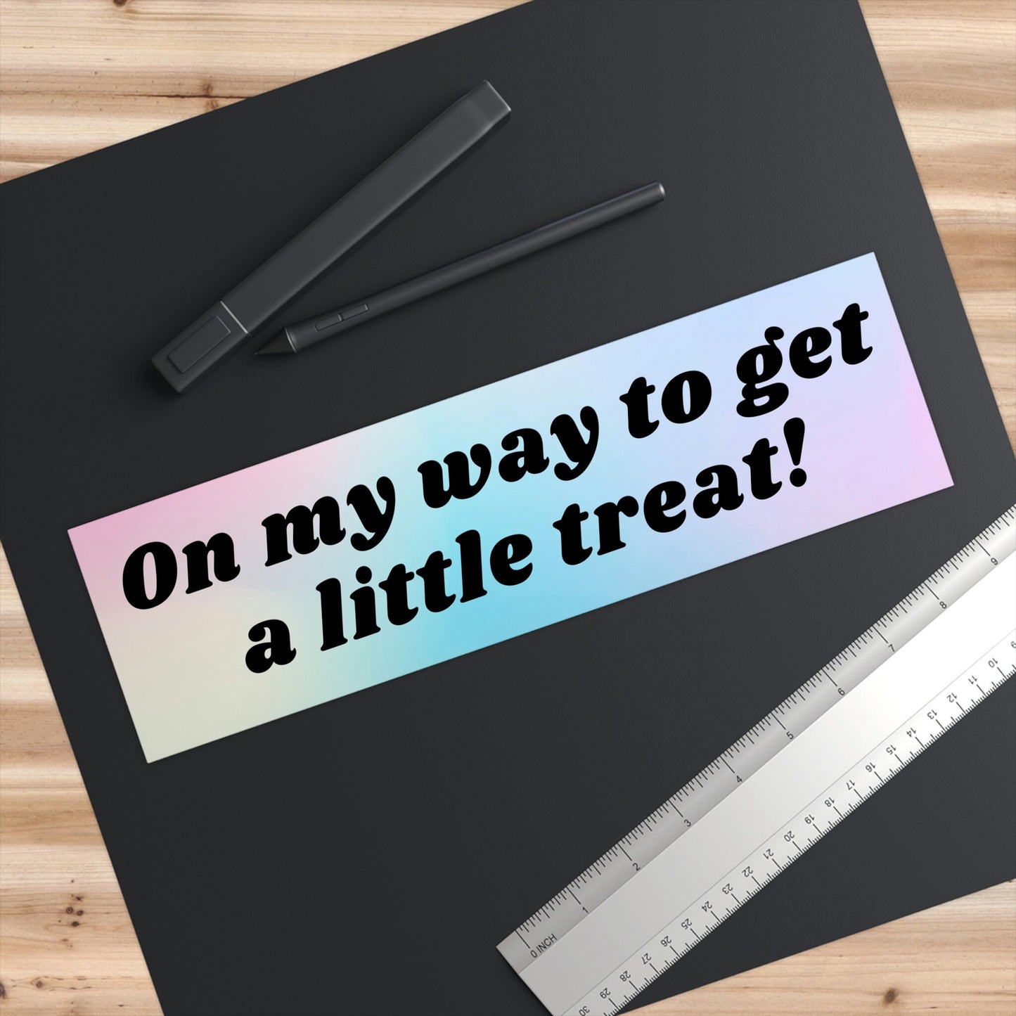 On my way to get a little treat Bumper Sticker, Funny Bad Driver Bumper Sticker, Honk if you cursed bumper sticker, cheap gifts for friend